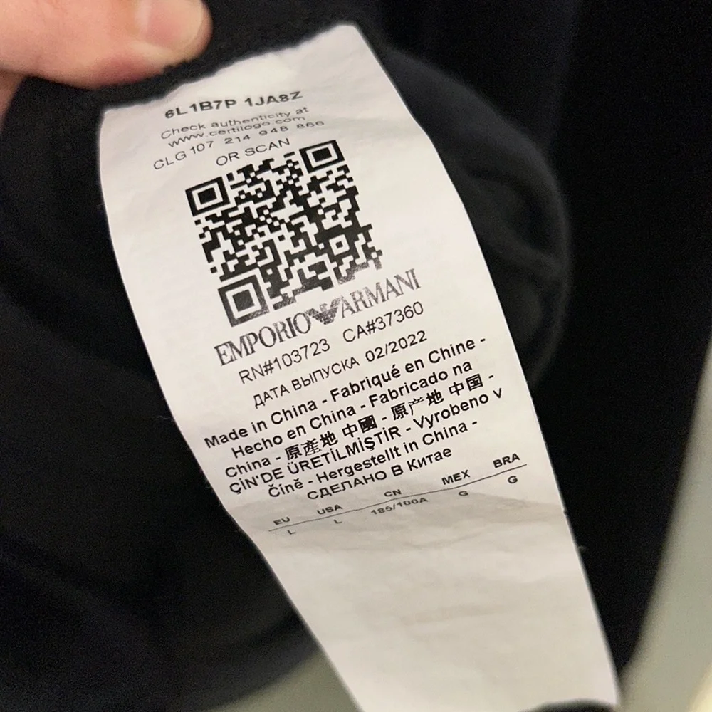 Authentic Emporio Armani velvet full size sweatshirt